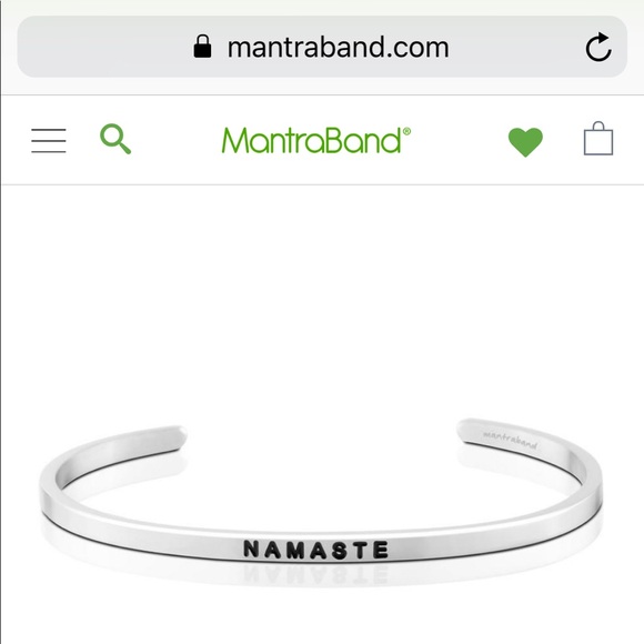 Silver Namaste MantraBand Bangle - Picture 4 of 6